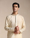 Biscuit Beige Jacquard Patterned Kurta Set image number 0